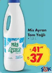 MİS AYRAN TAM YAĞLI 1,5 L